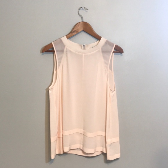 Madewell Tops - Madewell Incline silk tank in blush size large
